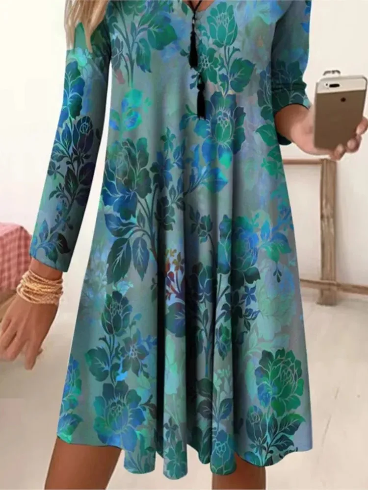 Olaya® | Dress With Vintage Print
