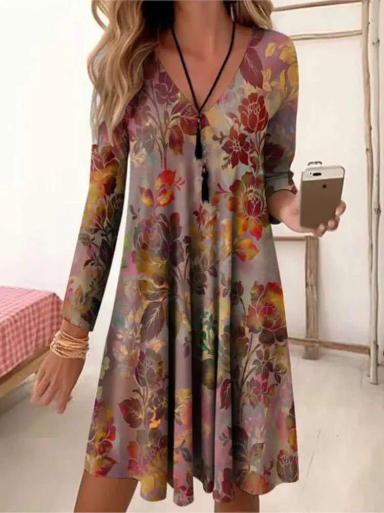 Olaya® | Dress With Vintage Print