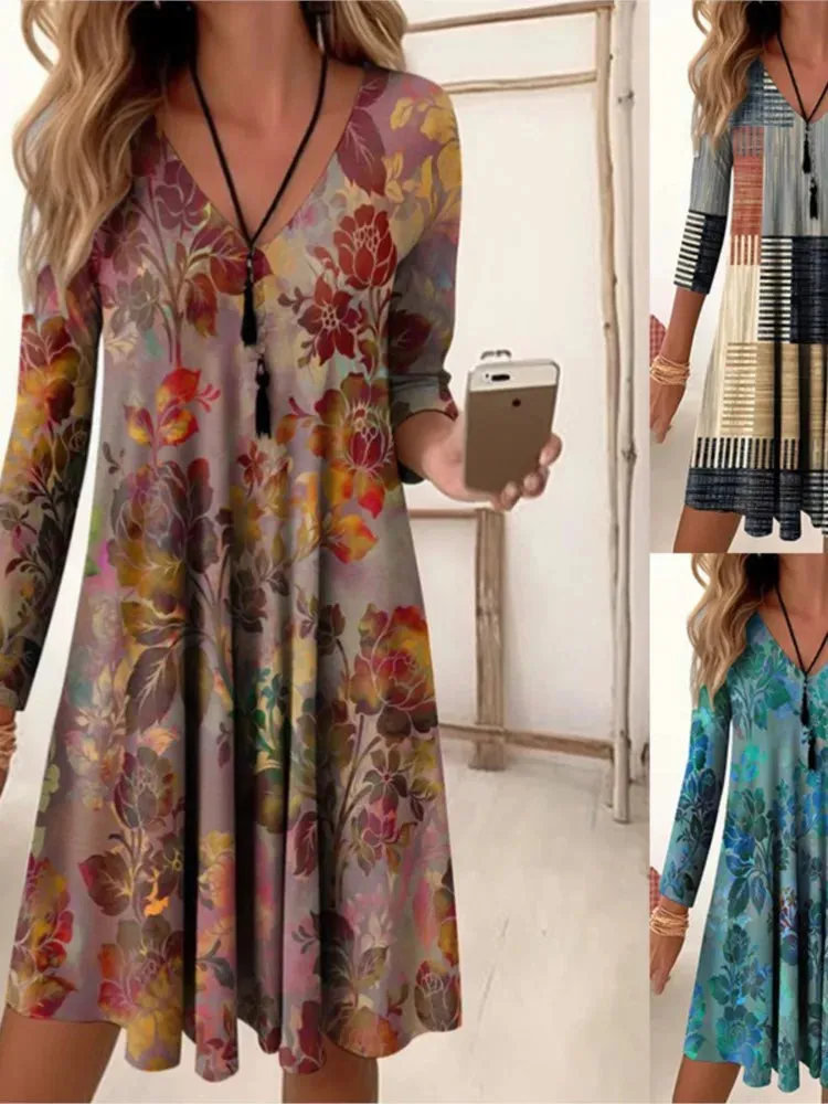 Olaya® | Dress With Vintage Print