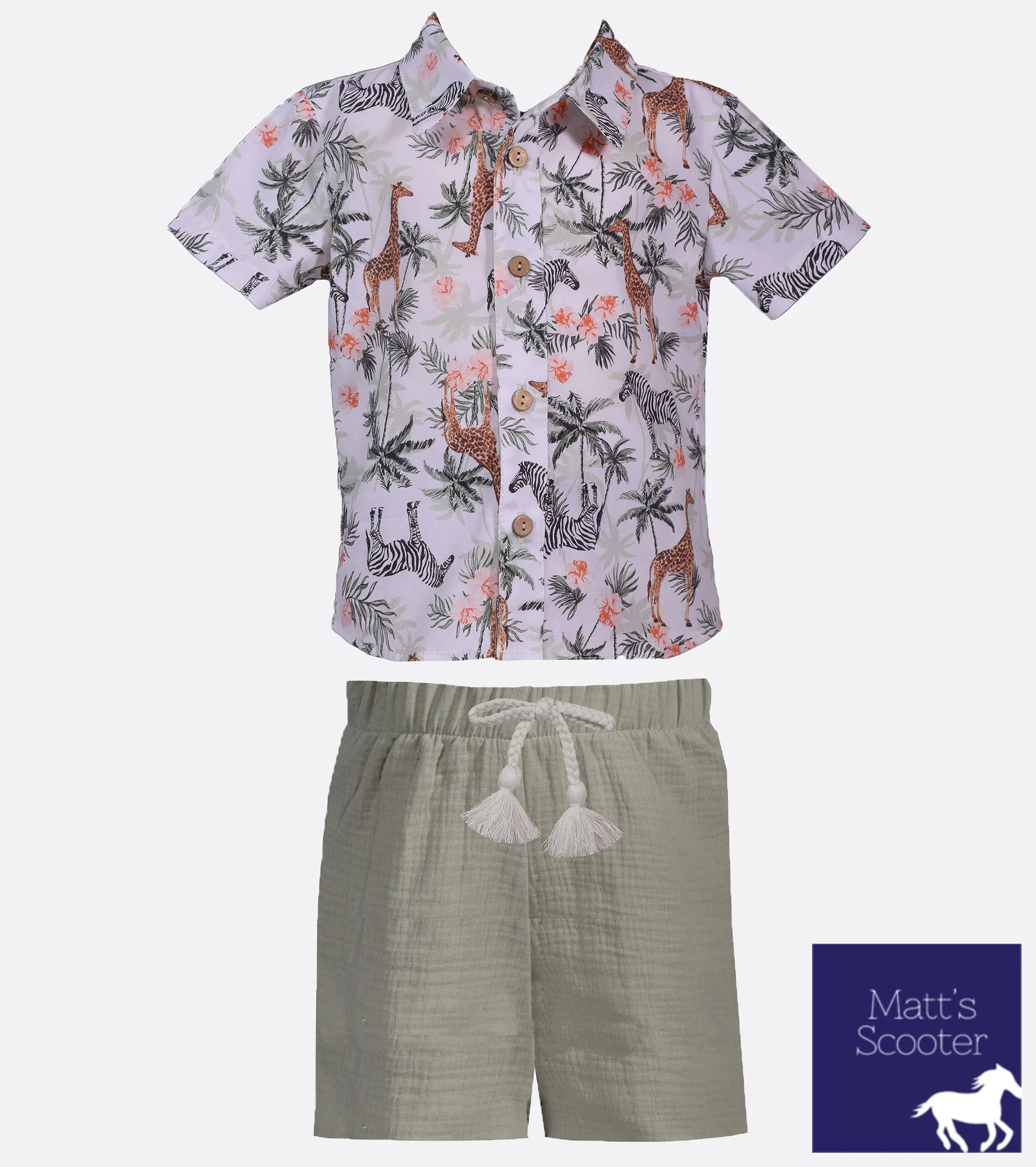 Oliver Jungle Print Short Set