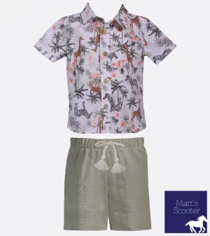Oliver Jungle Print Short Set