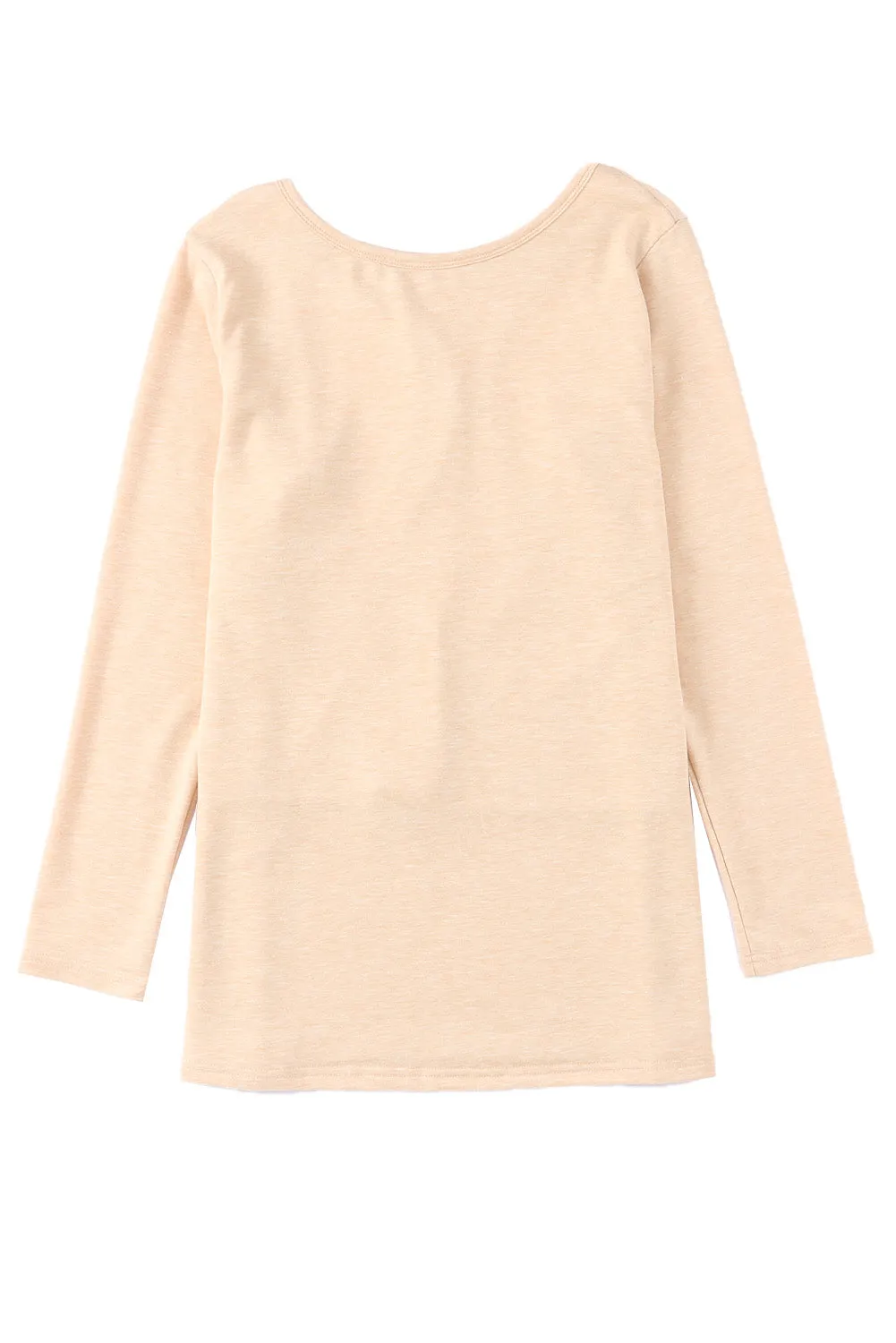 Open Back Long Sleeve Knit Top