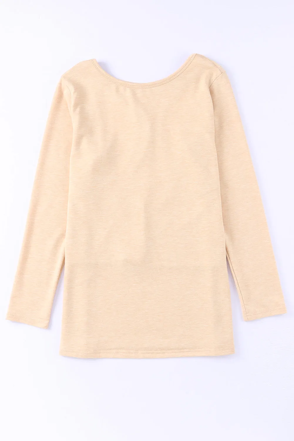 Open Back Long Sleeve Knit Top