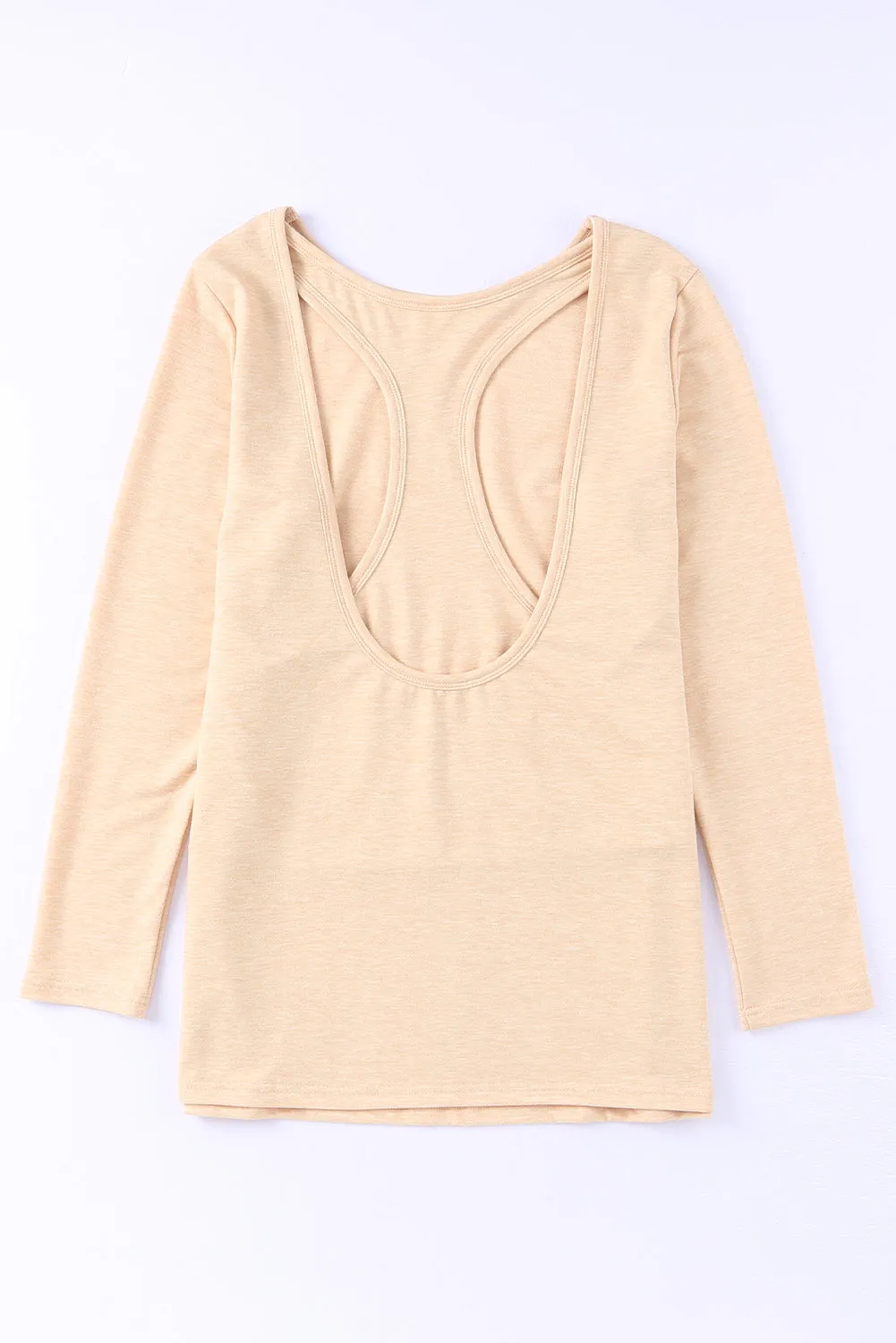 Open Back Long Sleeve Knit Top