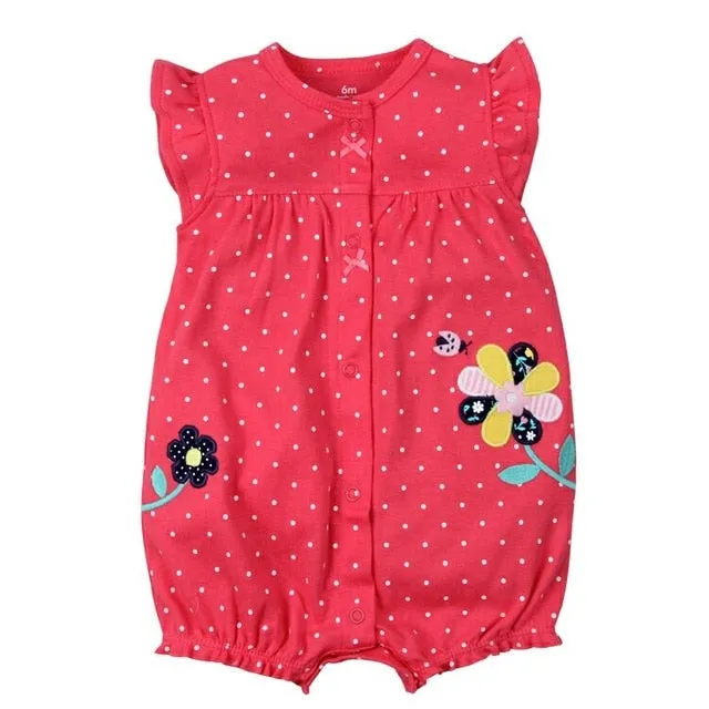 Orangemom summer baby girl clothes one-piece jumpsuits baby clothing ,cotton short romper infant girl clothes roupas menina home