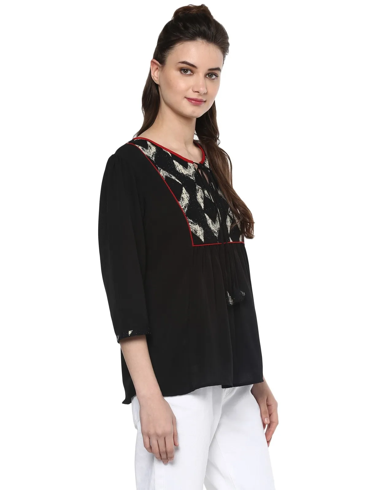 Pannkh Women's Bohemian Yoke Top