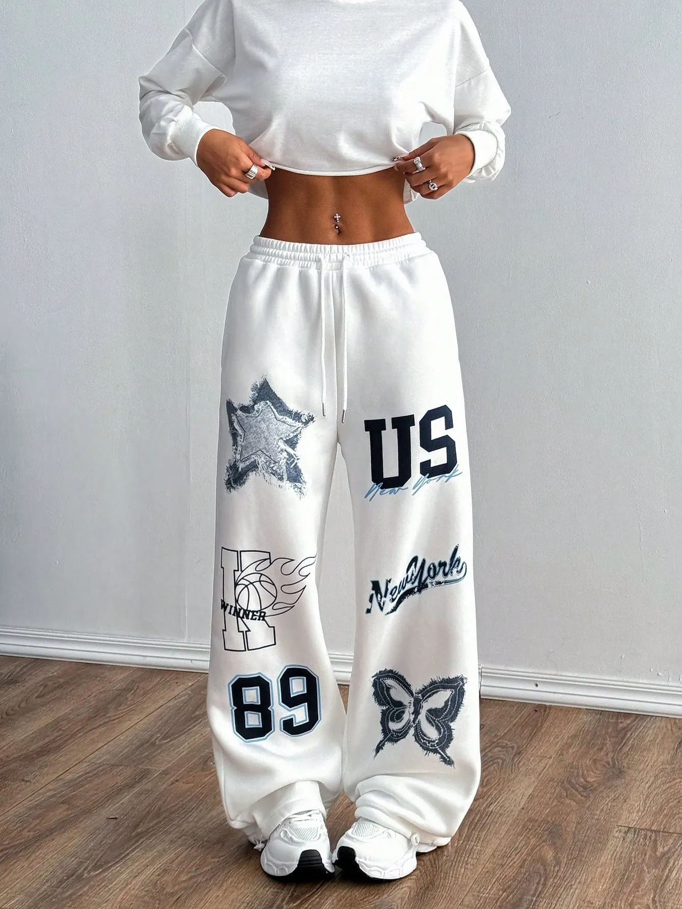 Pantalones Deportivos Casual con Estampado  CR