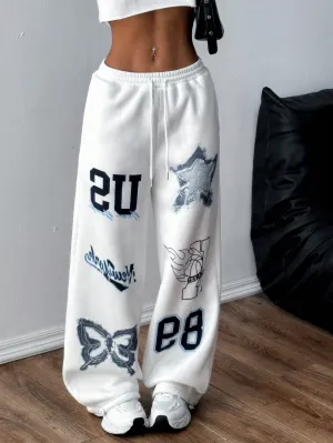 Pantalones Deportivos Casual con Estampado  CR