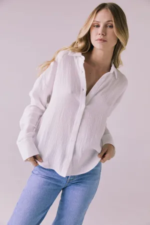 Paso White Button Up Long Sleeve
