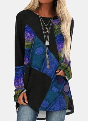 Patchwork Long Sleeve Sweater