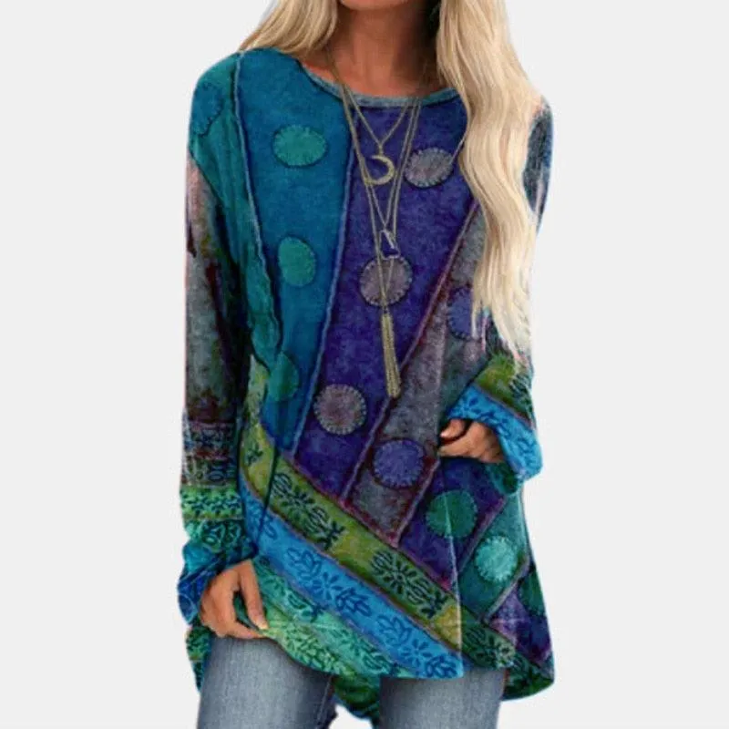 Patchwork Long Sleeve Sweater