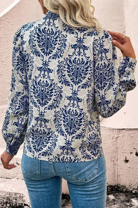 Phoenix Bohemian Printed Bishop Sleeve Shirt