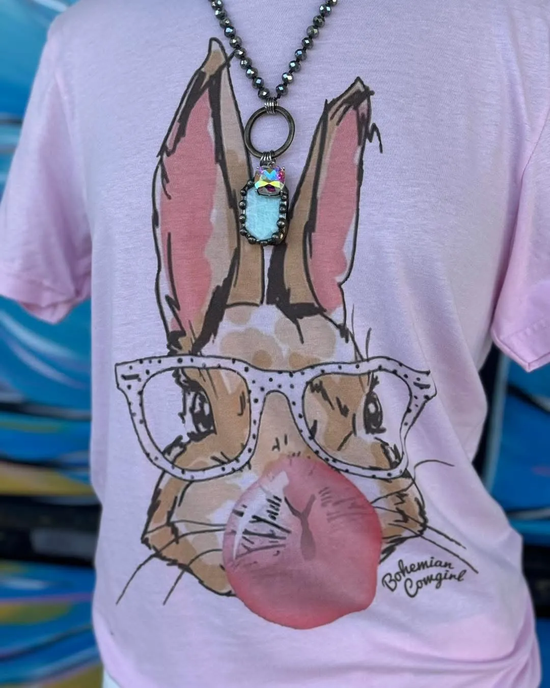 Pink Bubble Gum Bunny TShirt