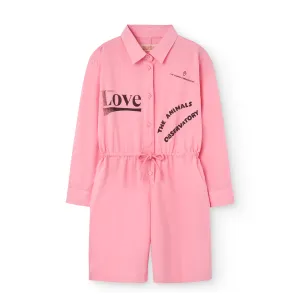 Pink Love Squirrel Short Jumpsuit