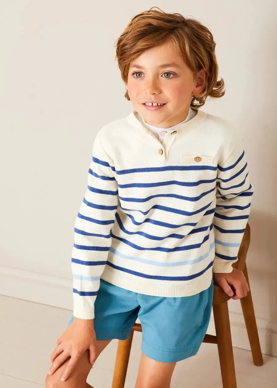 Plain Pocket Detail Shorts in Blue (4-10yrs)