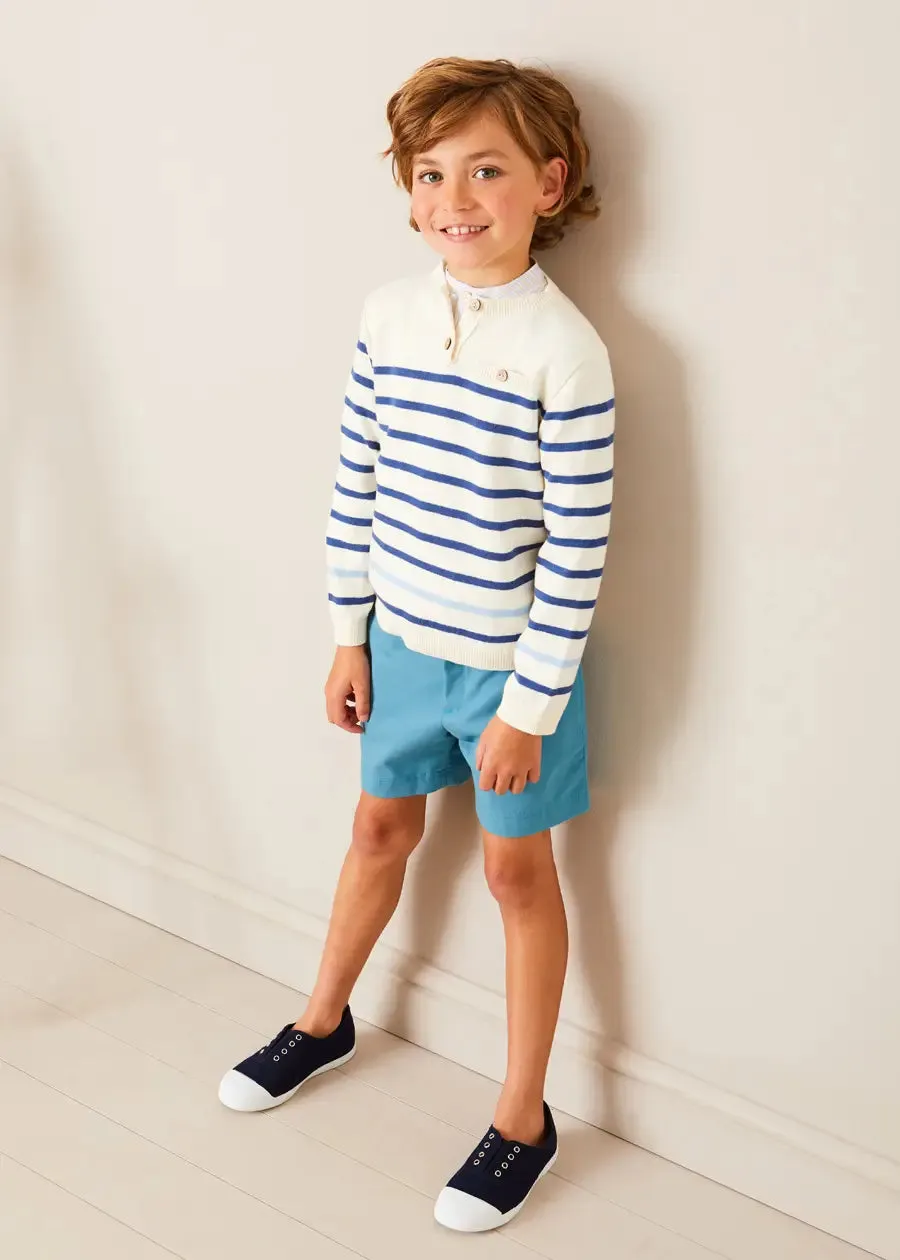 Plain Pocket Detail Shorts in Blue (4-10yrs)