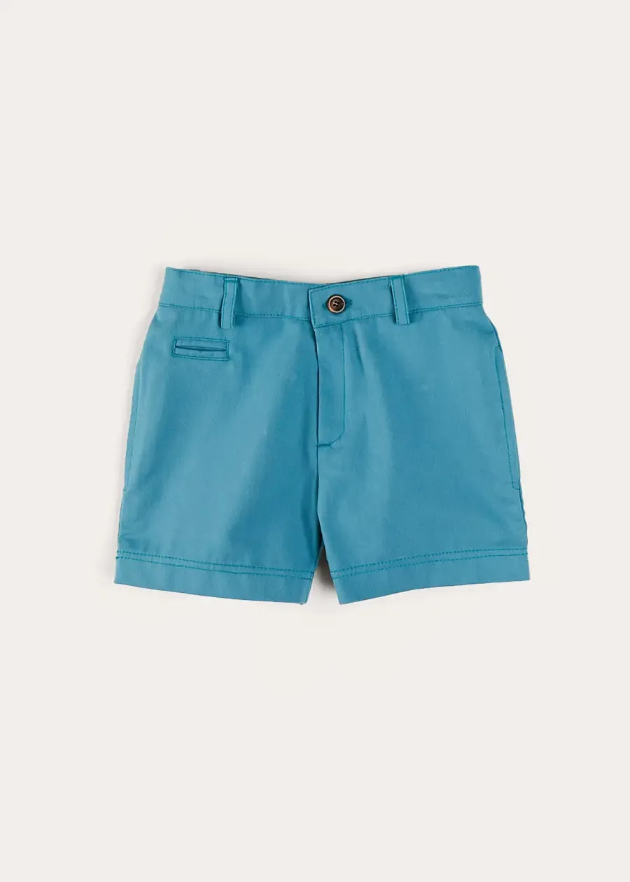 Plain Pocket Detail Shorts in Blue (4-10yrs)