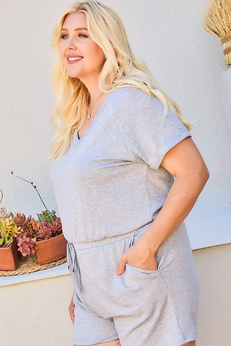 Plus Elastic Waist Band Romper