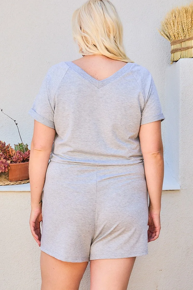 Plus Elastic Waist Band Romper