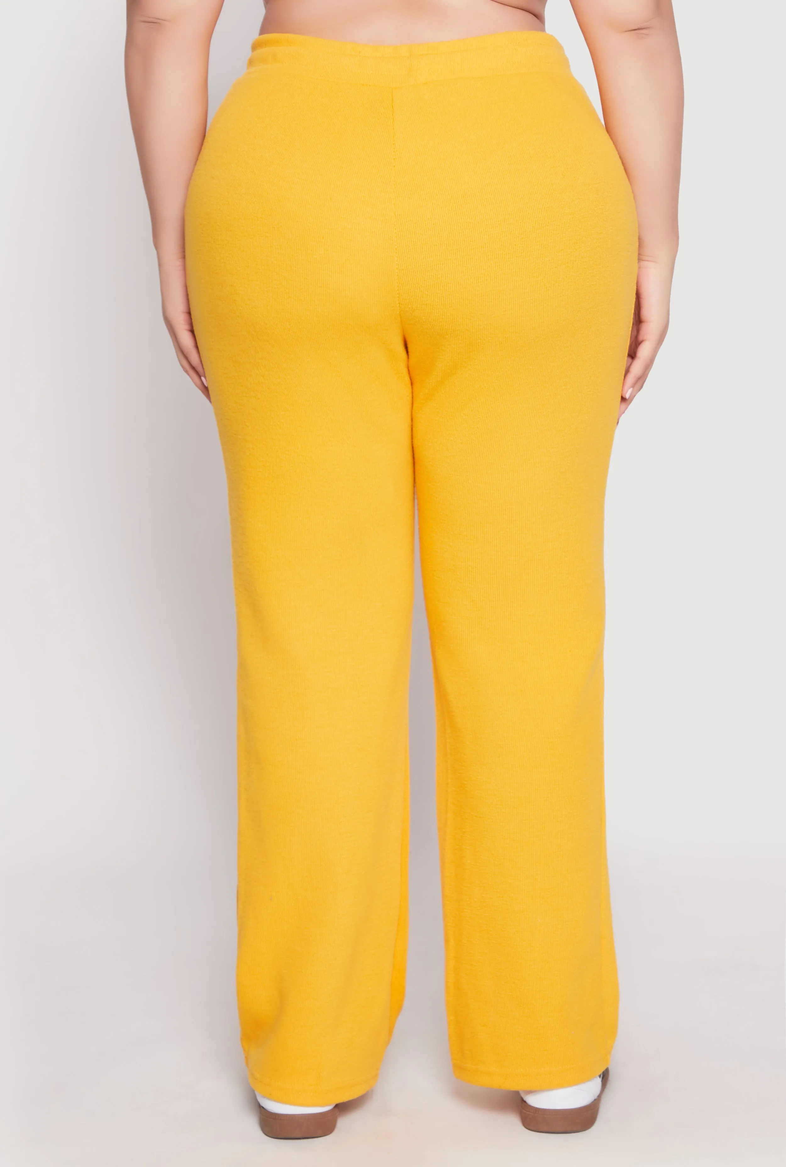 Plus Size Ribbed Knit Sweatpants