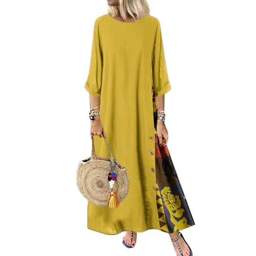 Plus Size Women Vintage Dresses / Maxi Dresses