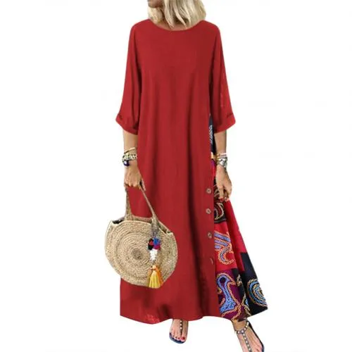 Plus Size Women Vintage Dresses / Maxi Dresses