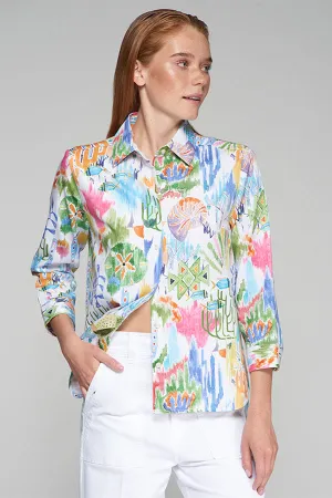POLINE MARINE WATERCOLOR SHIRT