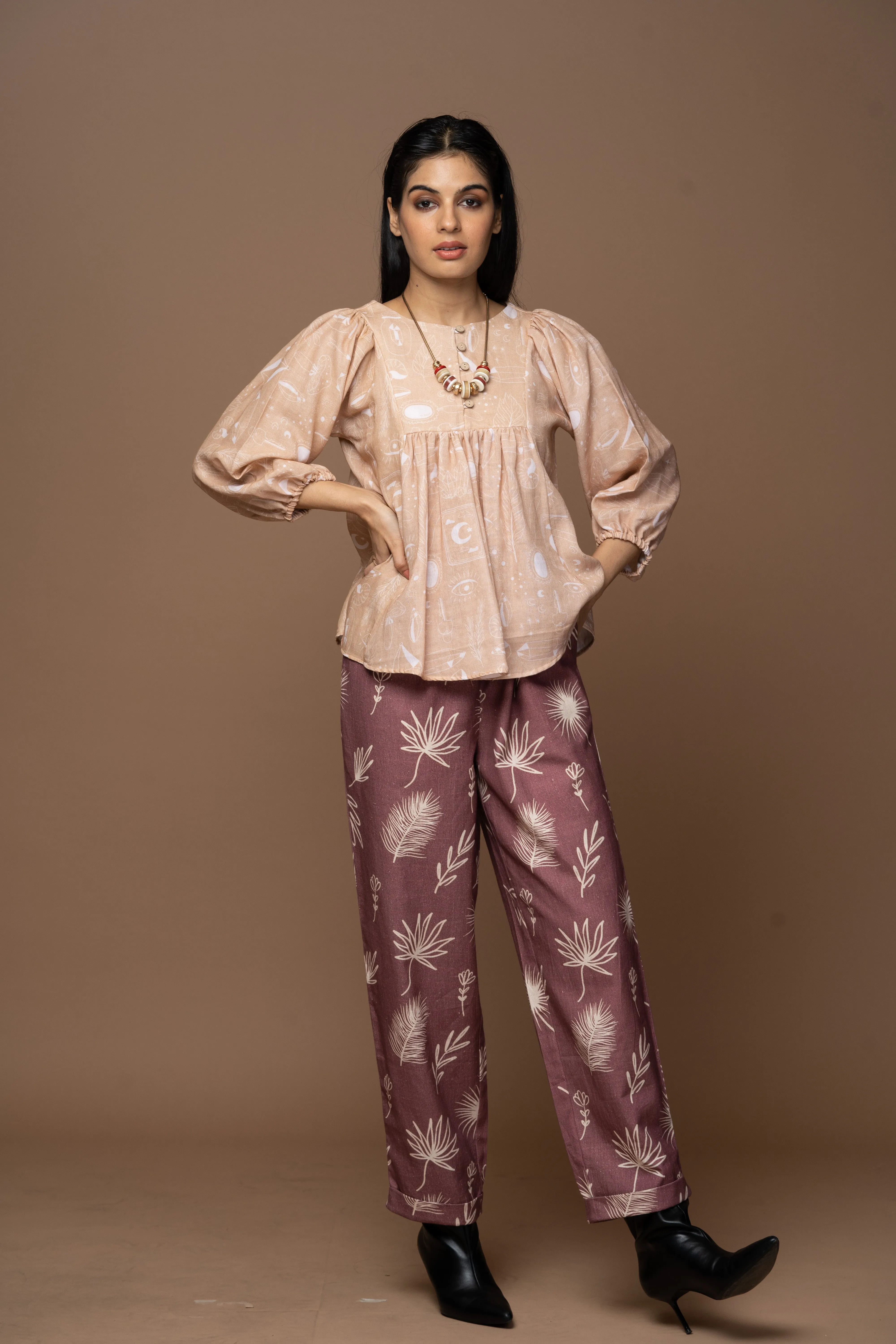 Polish Fit Pants in Shining for You Pattern