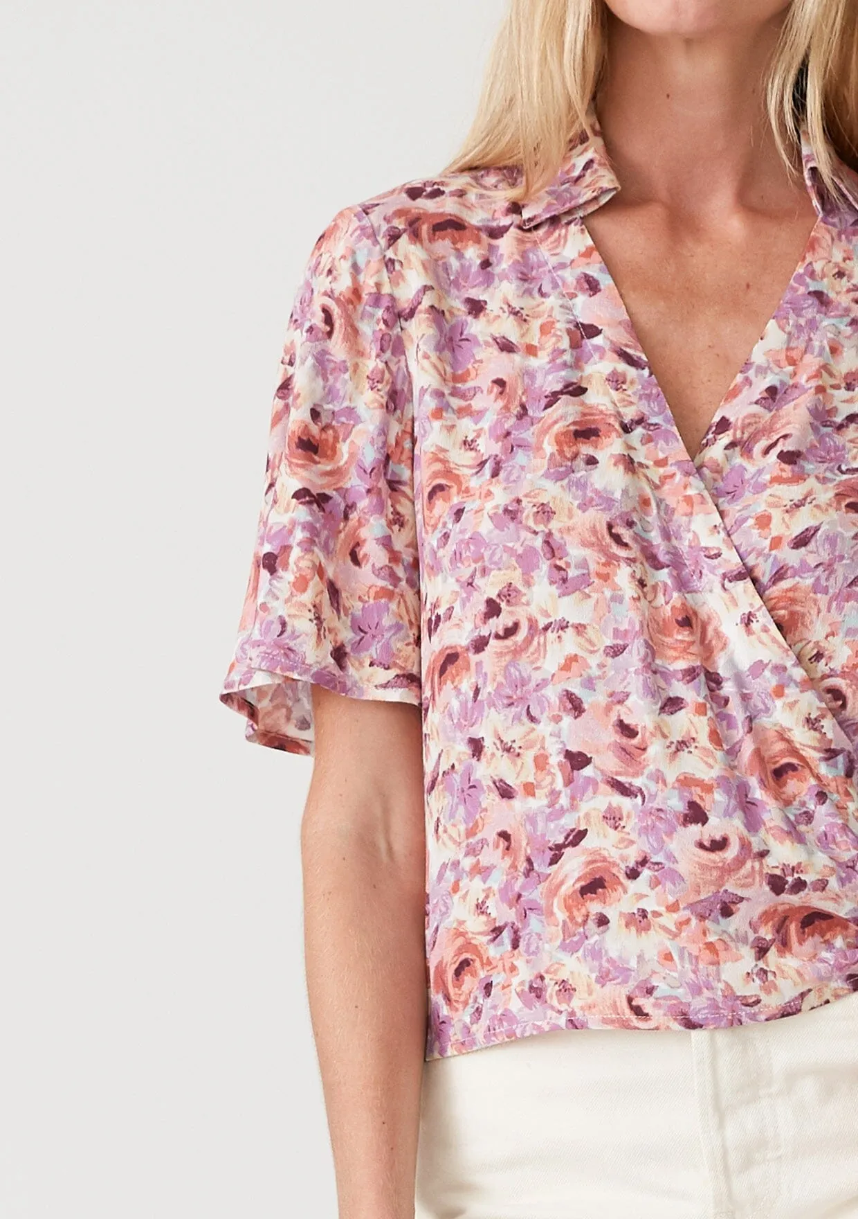 Posey Floral Wrap Top