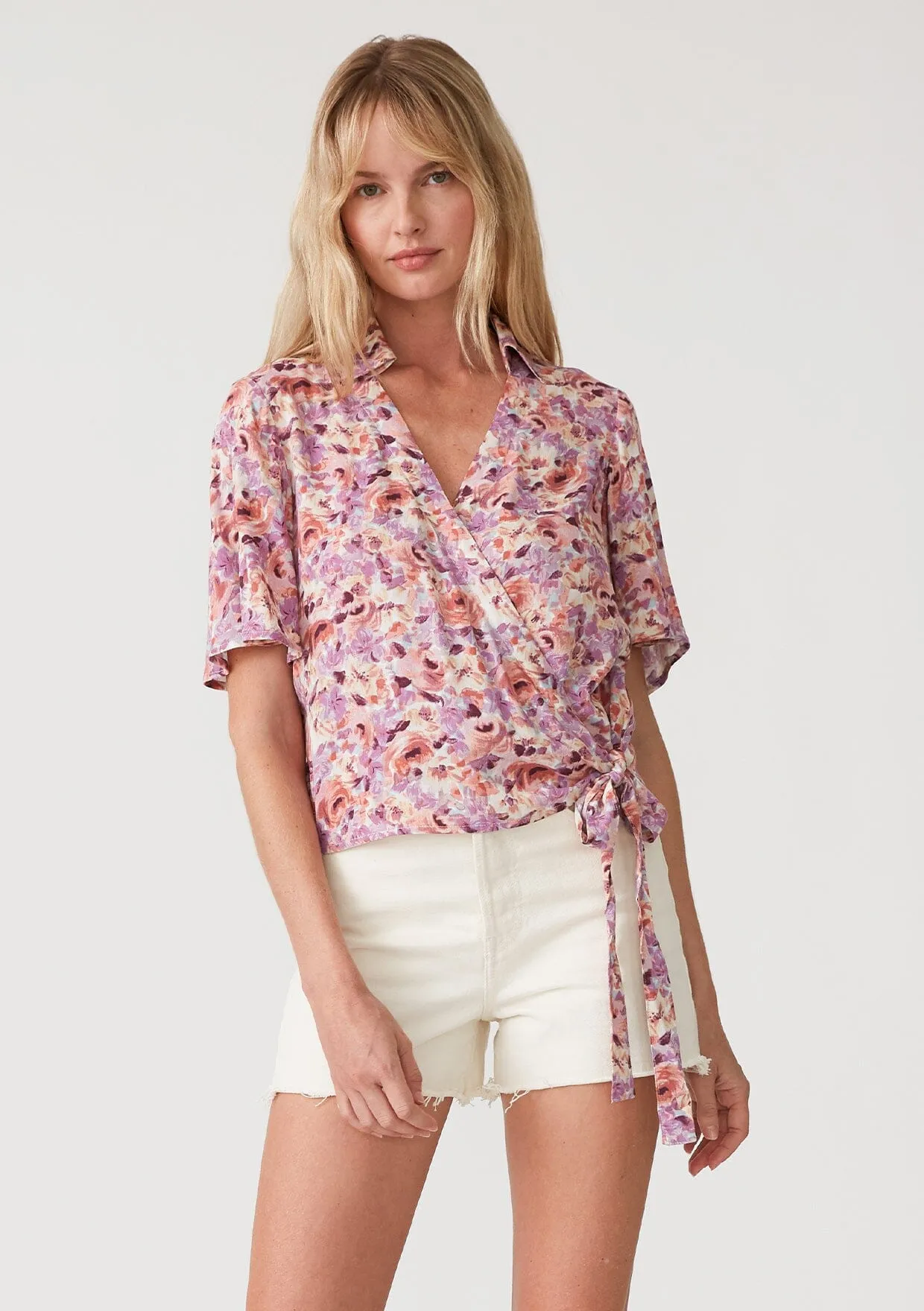 Posey Floral Wrap Top