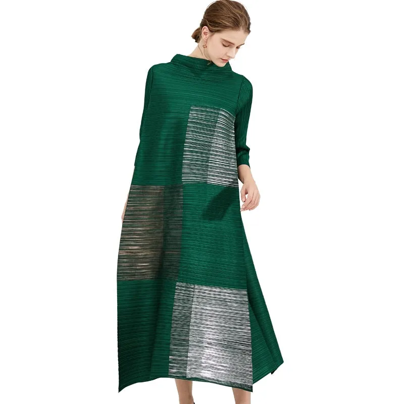 printed plus size vintage long dress