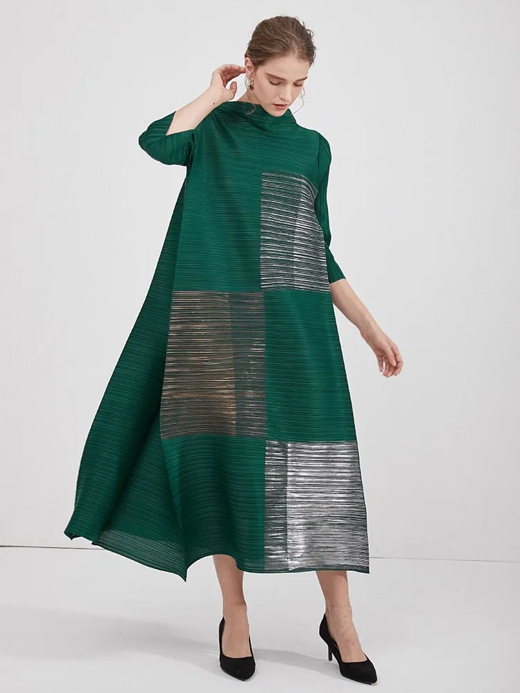printed plus size vintage long dress