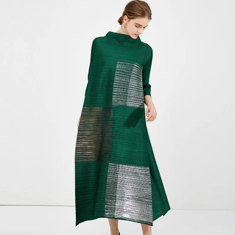 printed plus size vintage long dress
