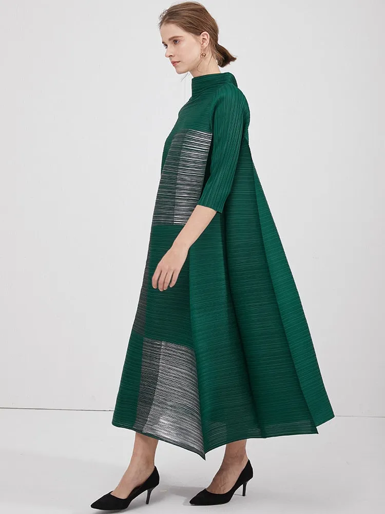 printed plus size vintage long dress