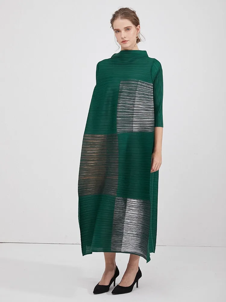 printed plus size vintage long dress
