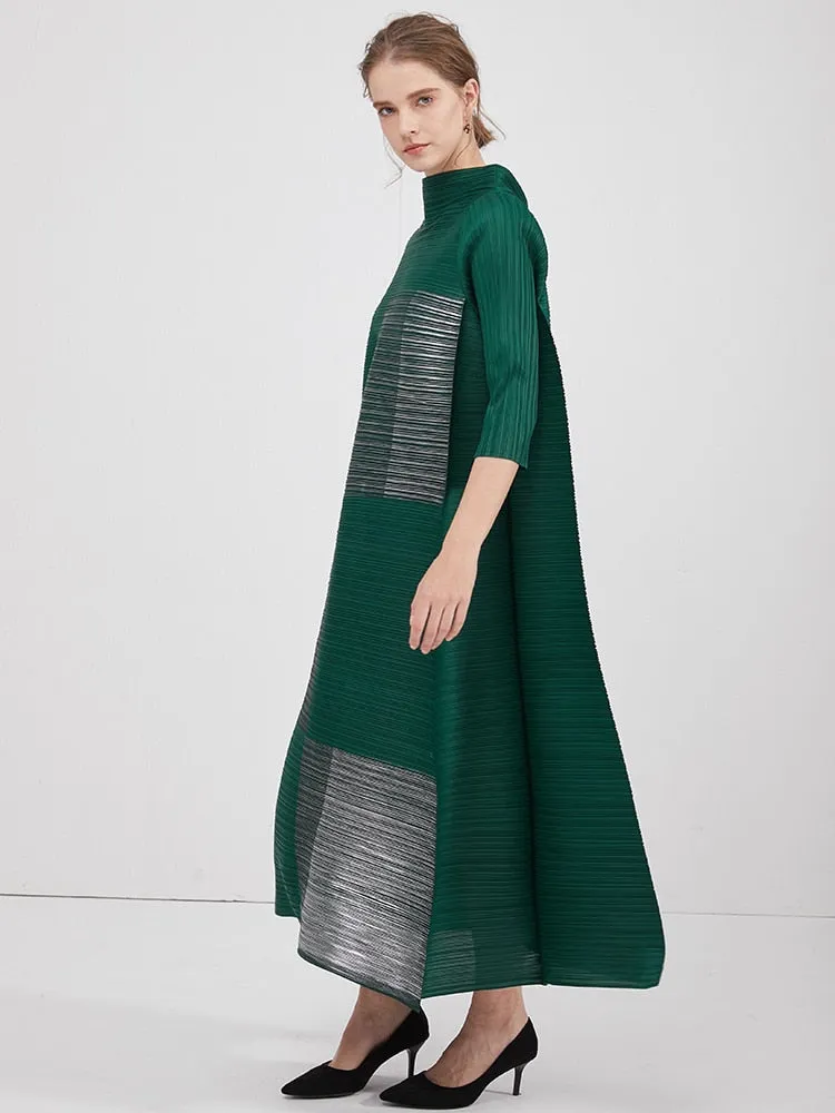 printed plus size vintage long dress