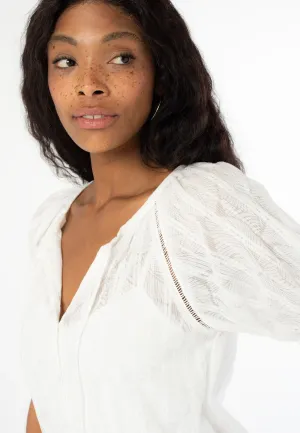 Puff Sleeve Button Down Blouse