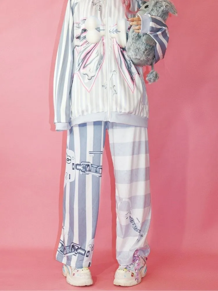 Punk Loose Casual Straight Pants