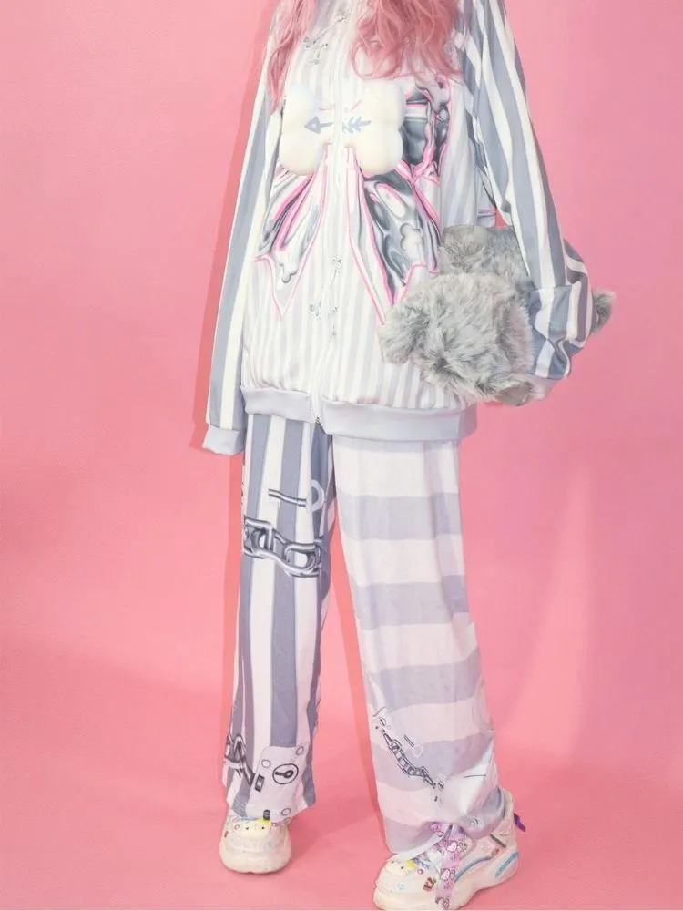 Punk Loose Casual Straight Pants