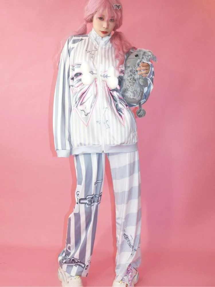 Punk Loose Casual Straight Pants