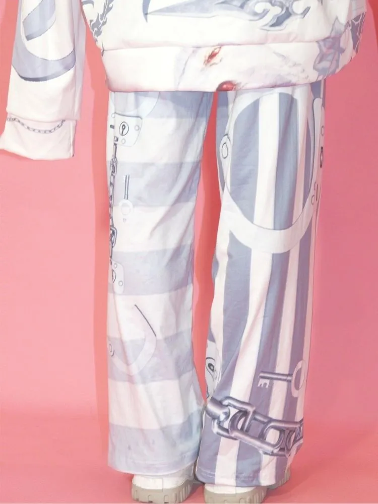 Punk Loose Casual Straight Pants