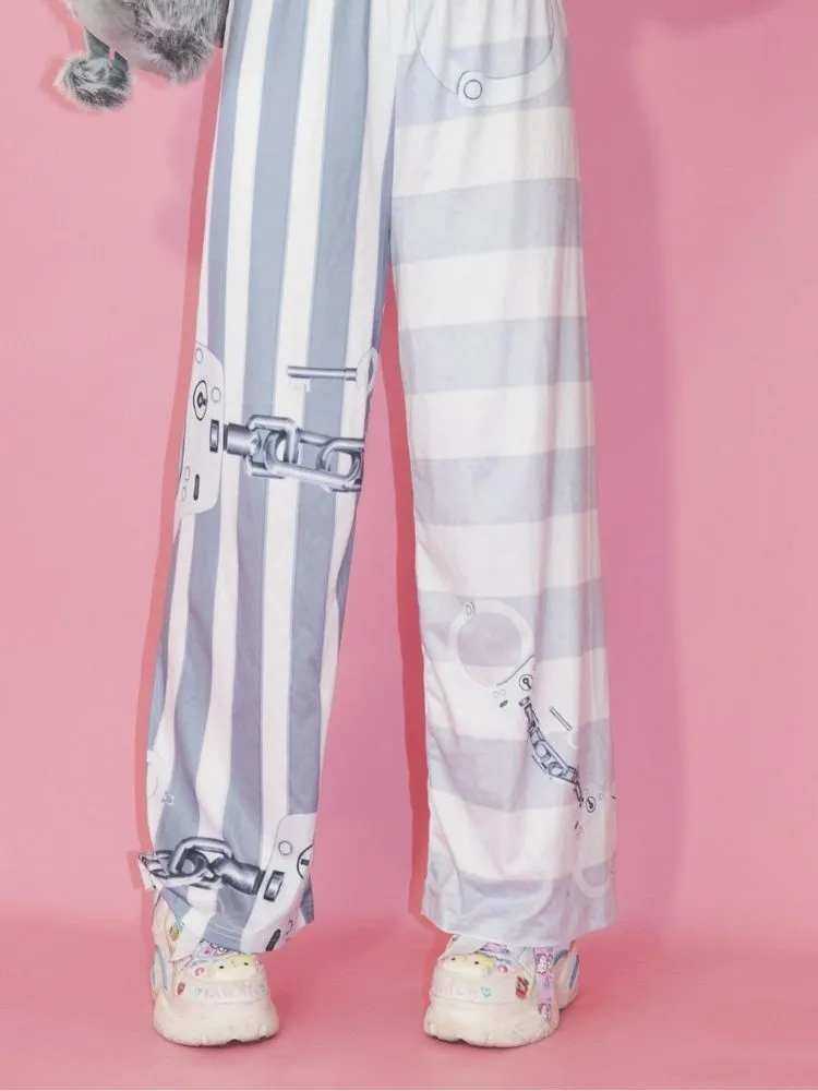 Punk Loose Casual Straight Pants