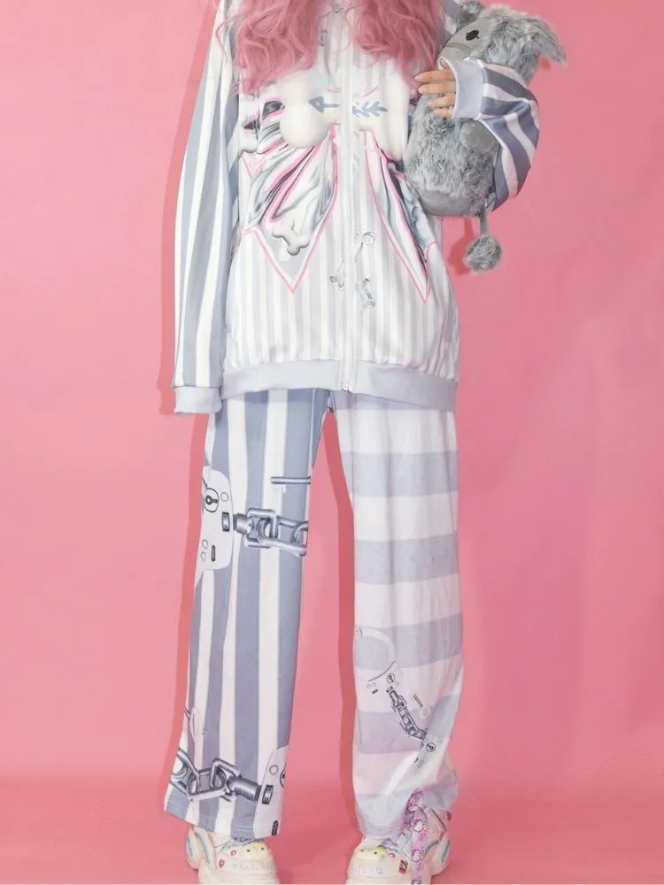 Punk Loose Casual Straight Pants