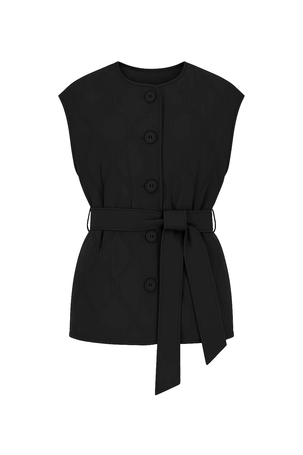 "The Nicola" - Quilted Gilet Jacket (Black)