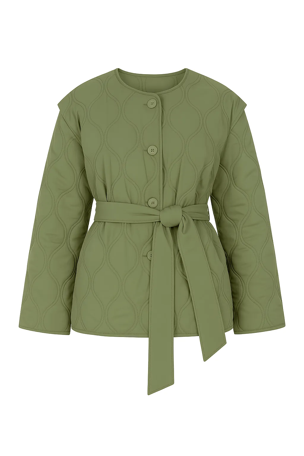 "The Nicola" - Quilted Gilet Jacket (Khaki)