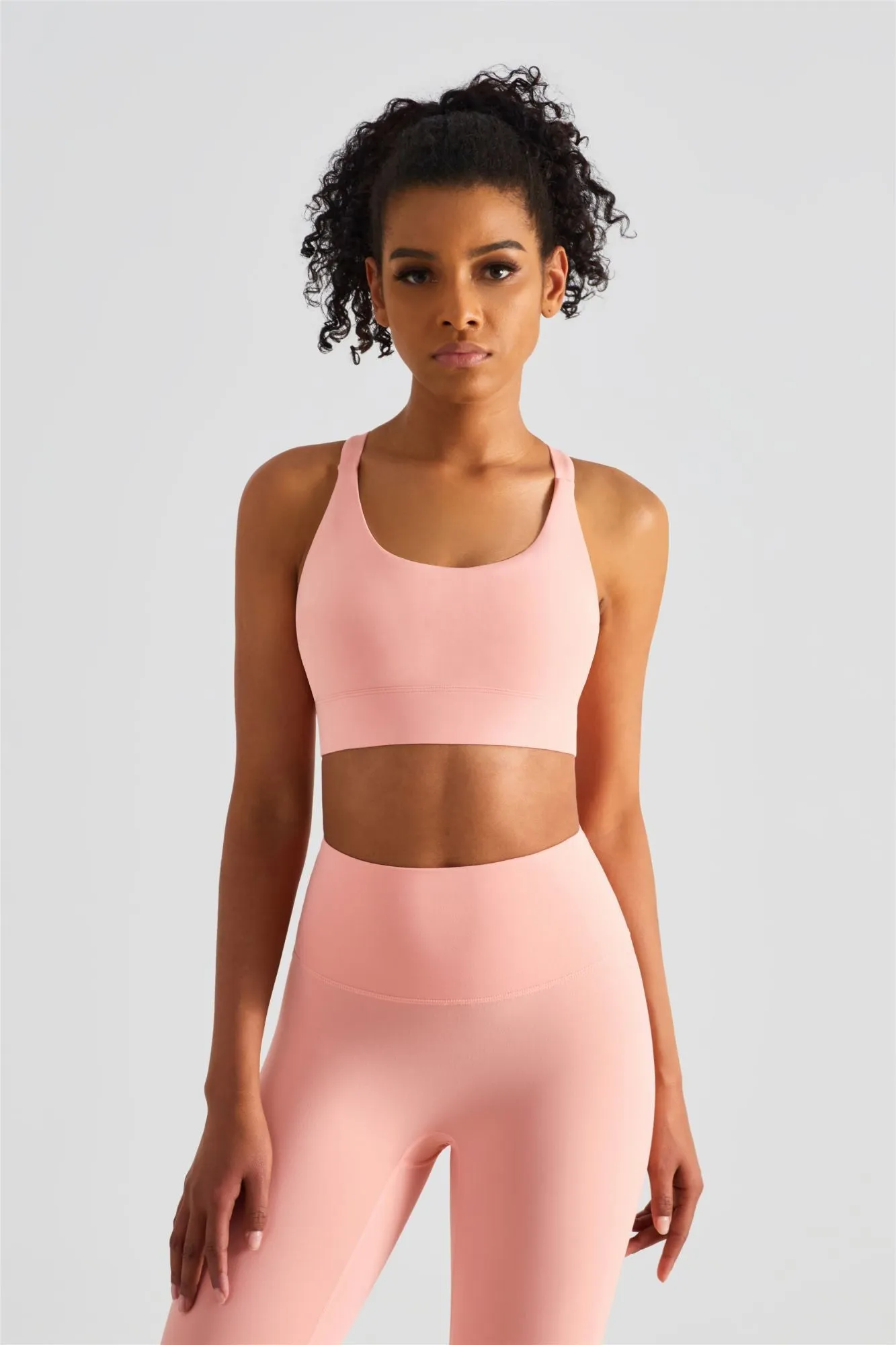Racerback Sports Bra & Yoga Leggings Activewear Set