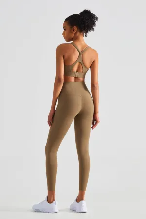 Racerback Sports Bra & Yoga Leggings Activewear Set