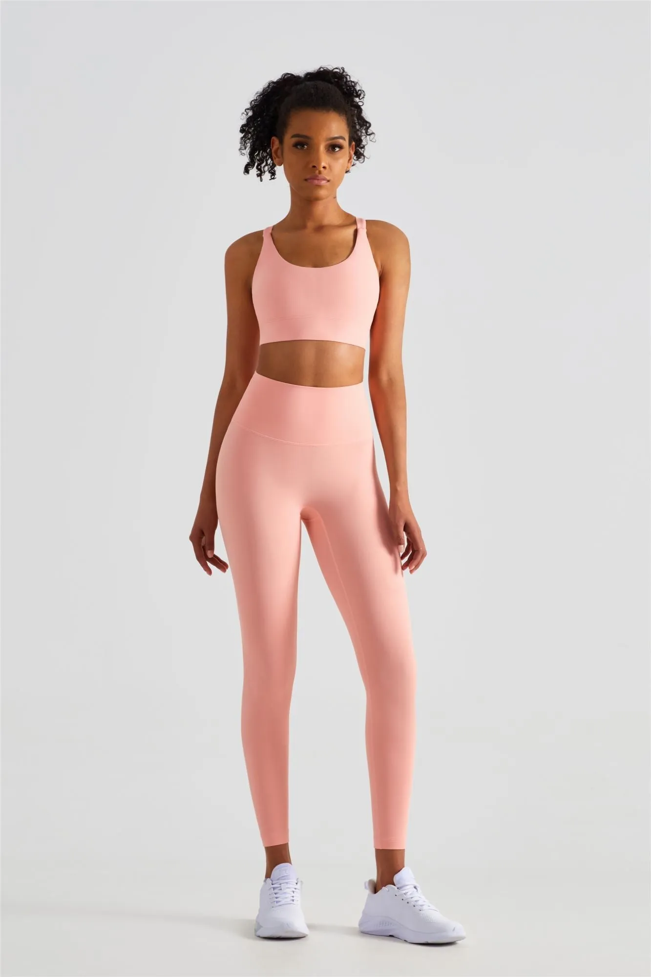 Racerback Sports Bra & Yoga Leggings Activewear Set