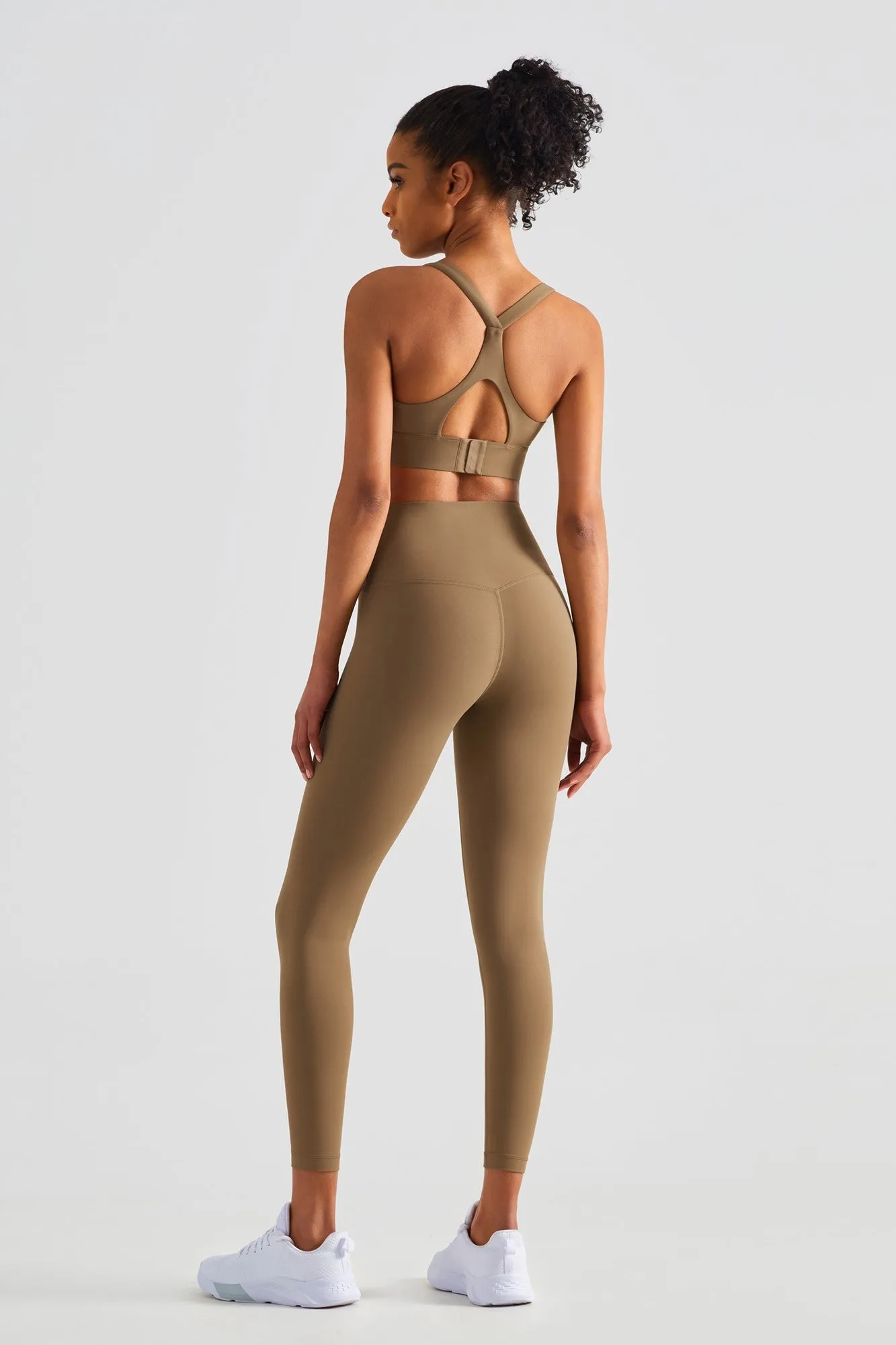 Racerback Sports Bra & Yoga Leggings Activewear Set