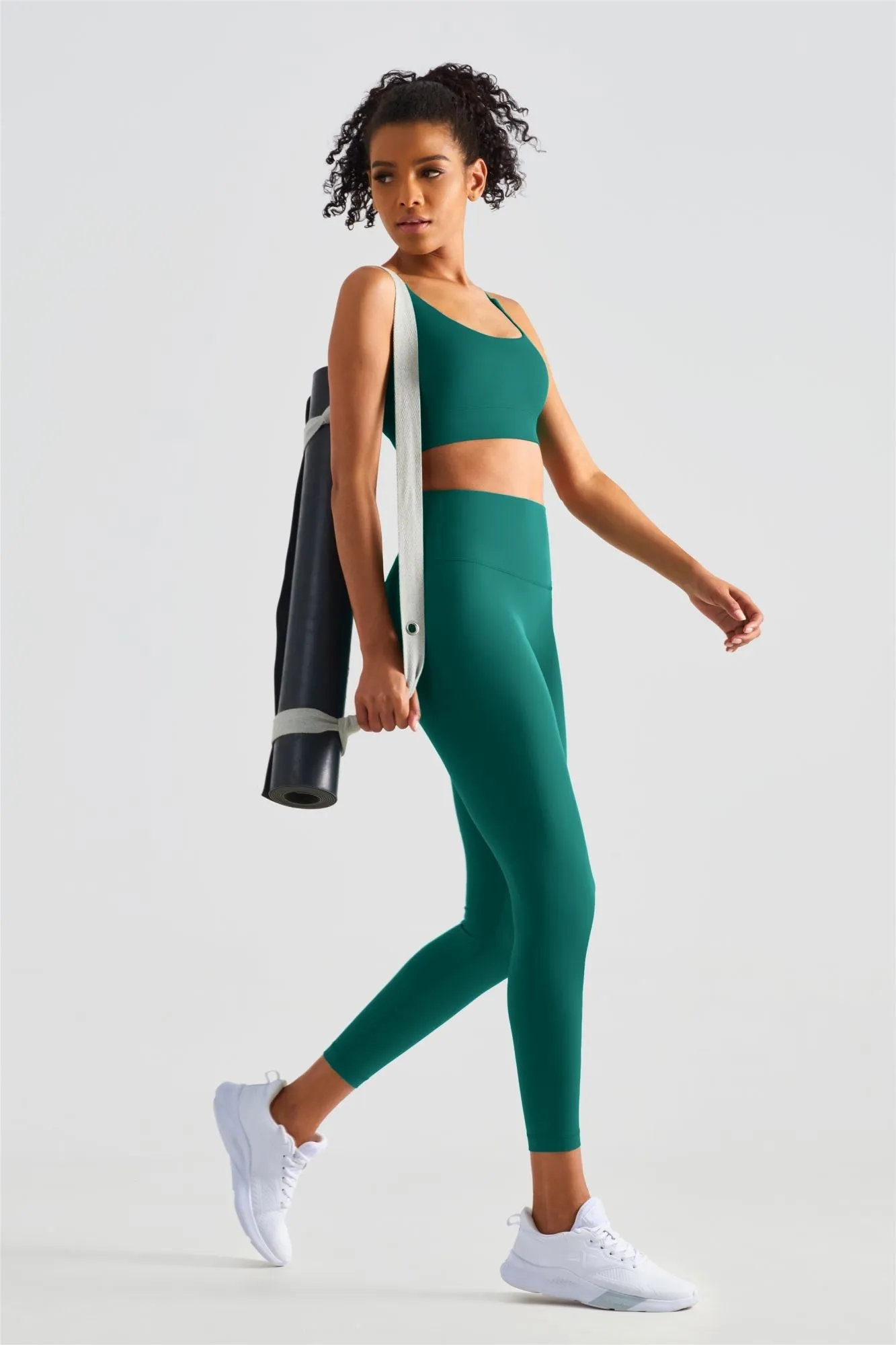 Racerback Sports Bra & Yoga Leggings Activewear Set